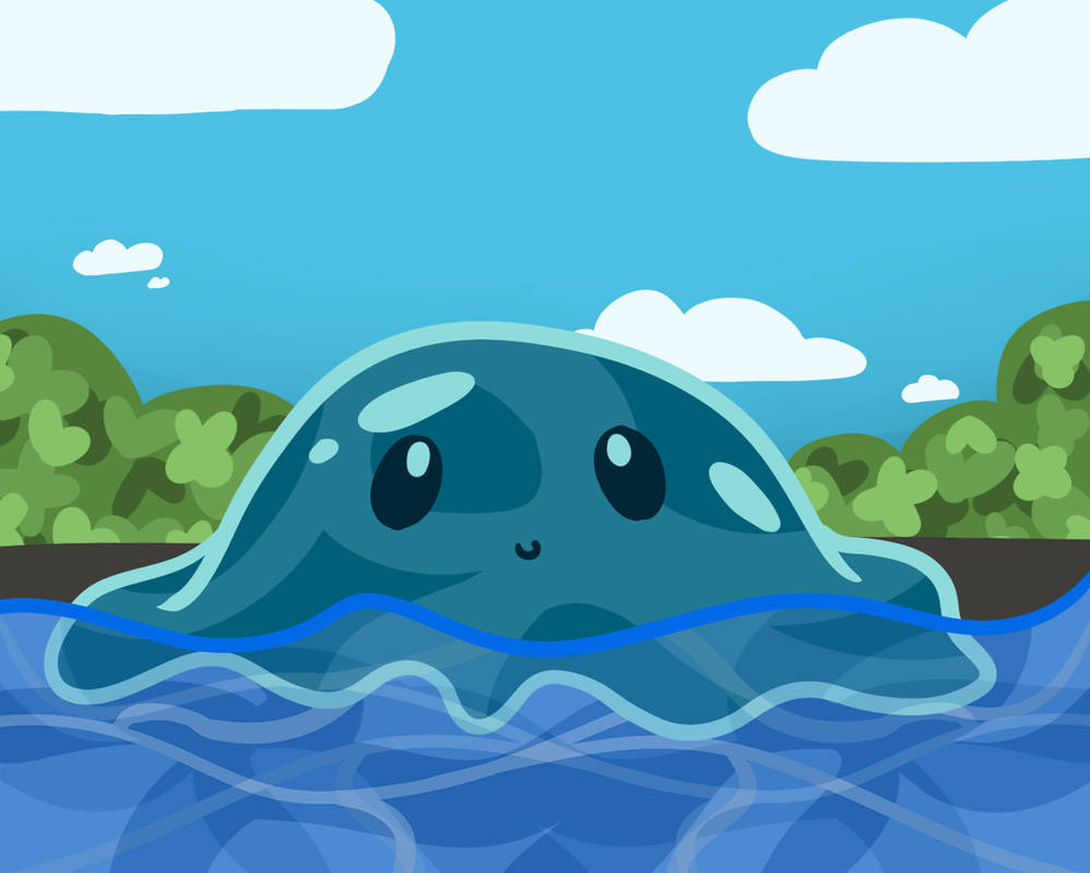 Puddle slime by KitsuneDusk on DeviantArt