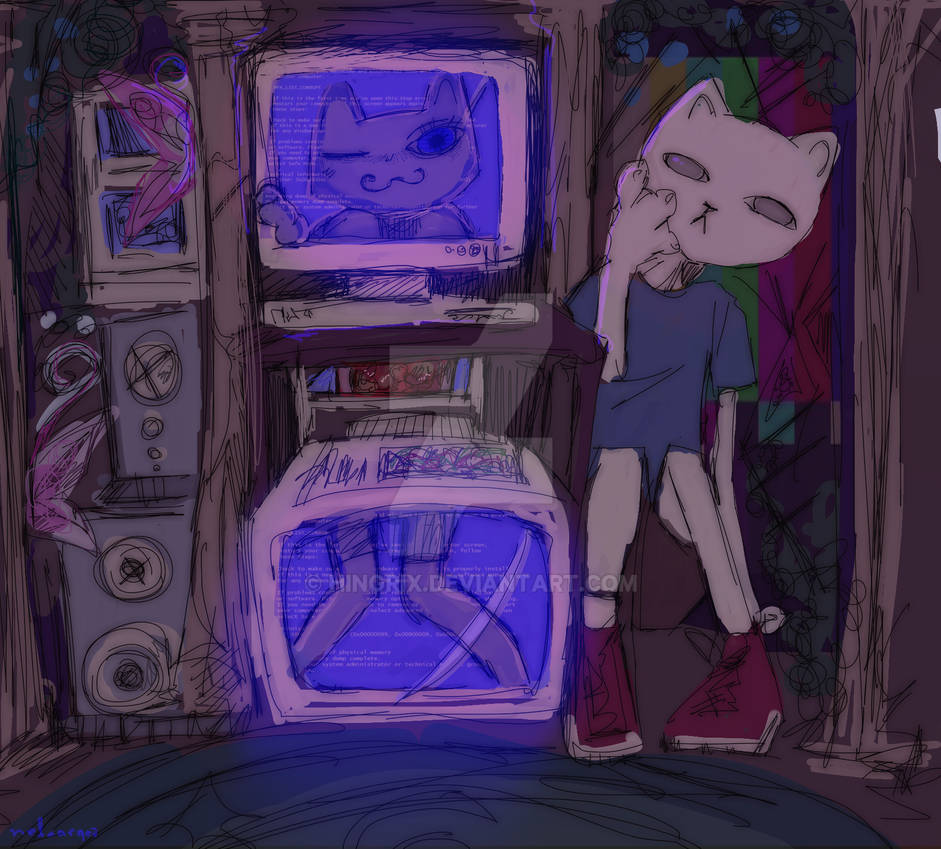 Cat Computercraft computer cat by hingrix on DeviantArt