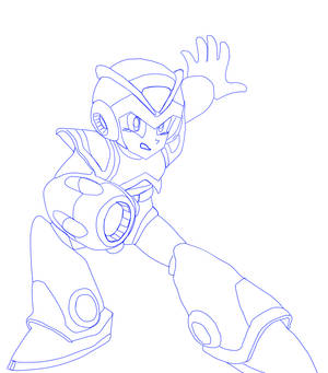 Megaman X1 Armor LineArt