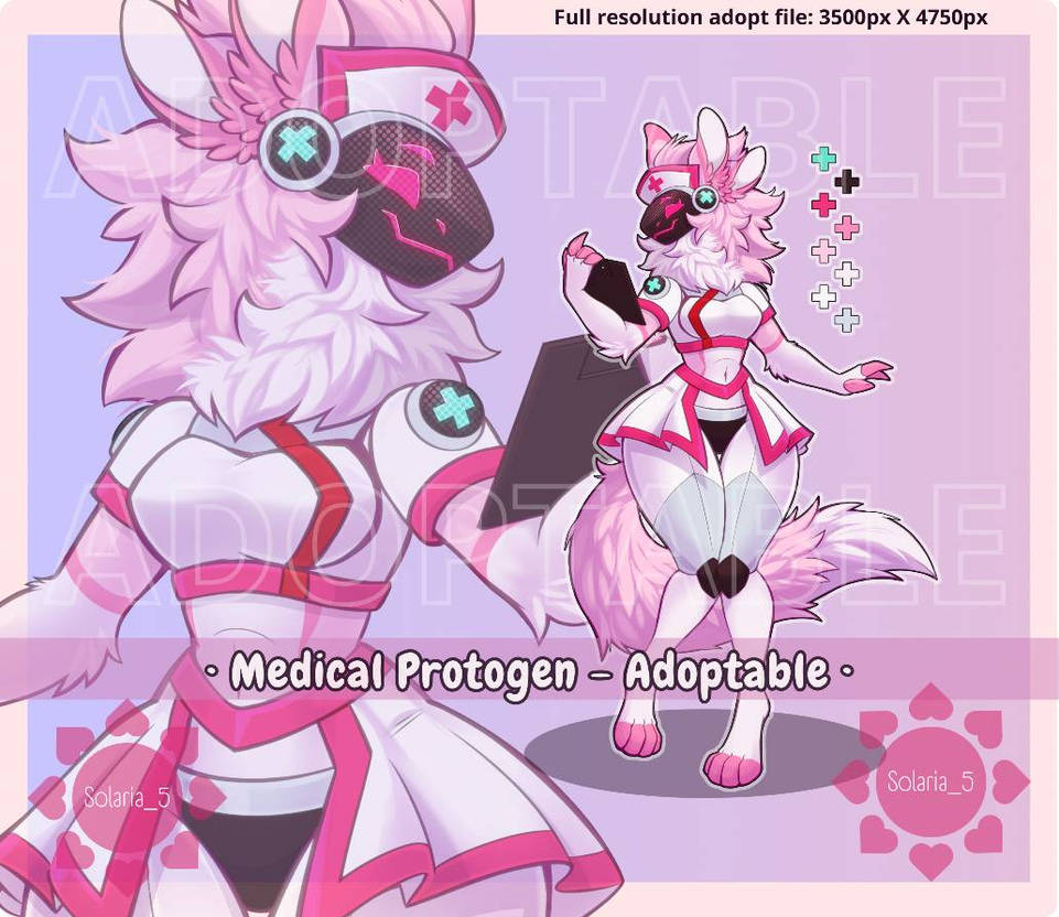 Protogen Eight Medical Protogen - Adoptable by Solaria5 on DeviantArt