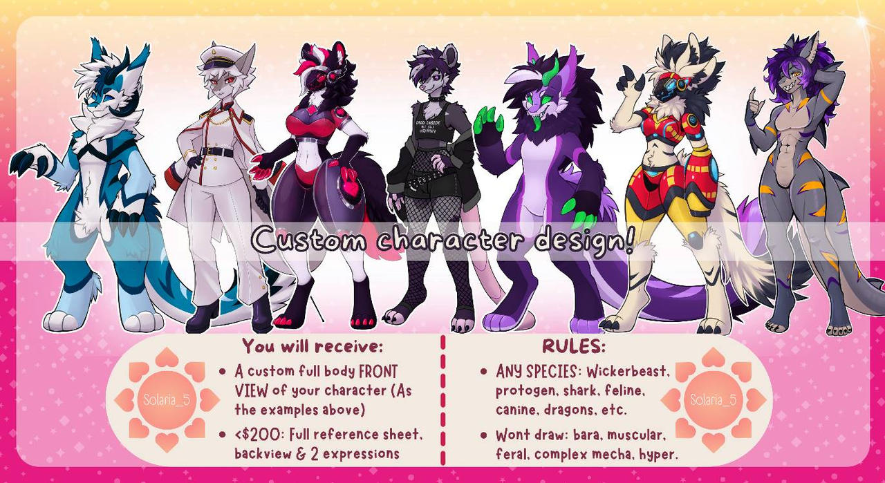 Customed Characters Custom character design - Auction by Solaria5 on DeviantArt