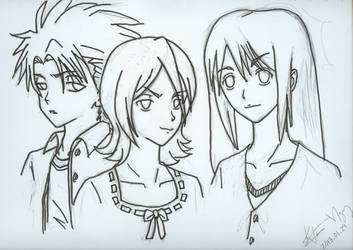 Rukia with Toushirou and Momo