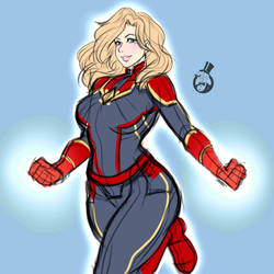 Captain Marvel doodle