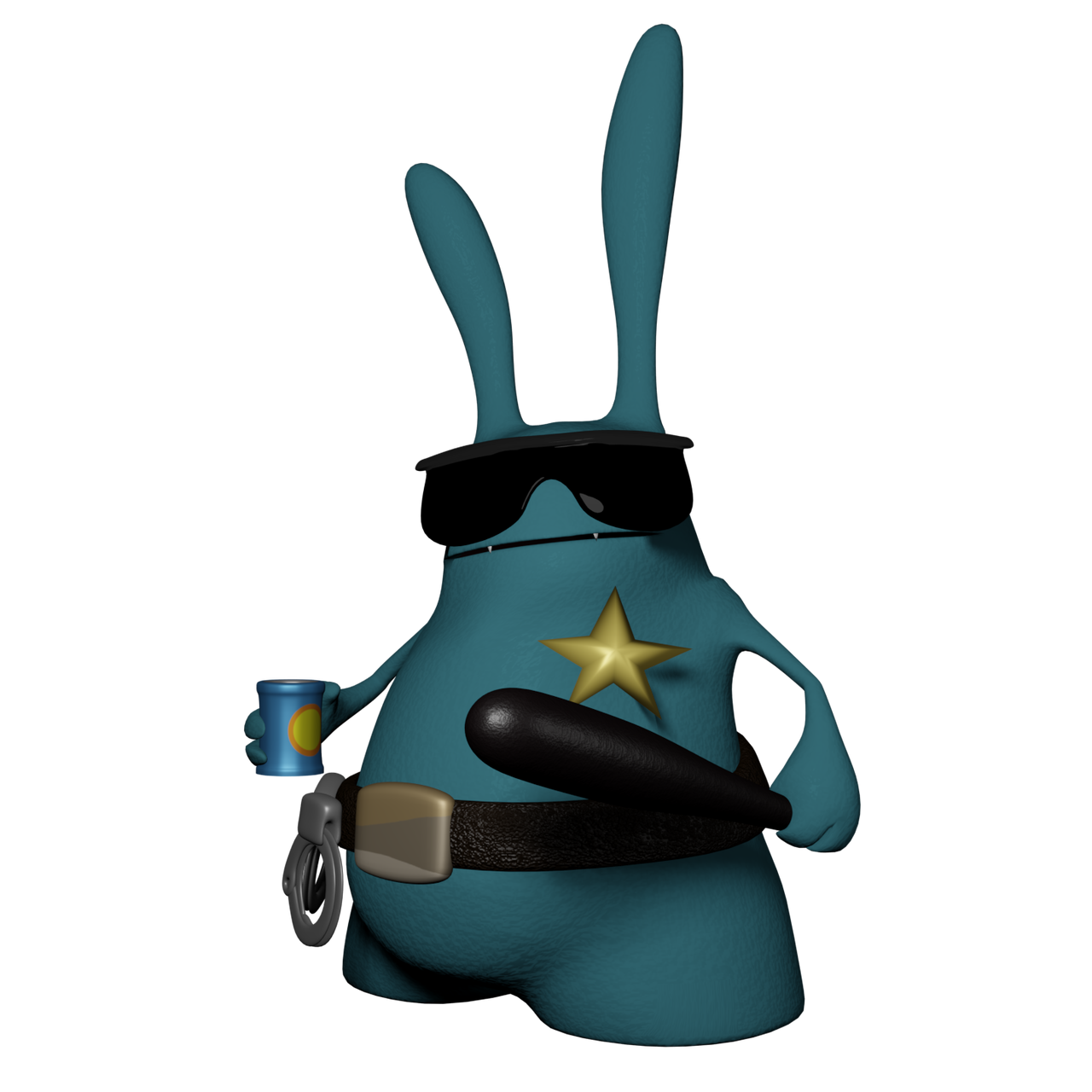Rabbid Inspector/Cop Render Remake by DarkTrojanGames on DeviantArt