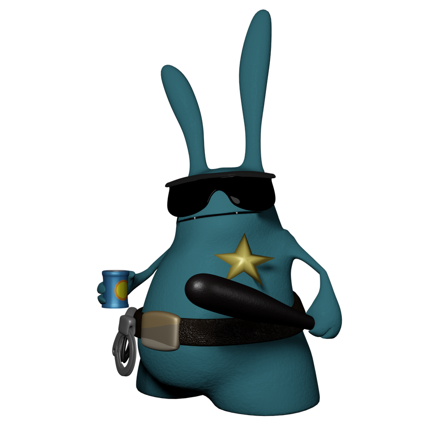 Investigator Rabbid Rabbid Inspector/Cop Render Remake by DarkTrojanGames on DeviantArt
