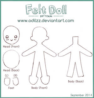 Felt doll pattern (new)