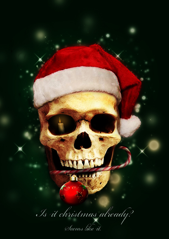 christmas skull