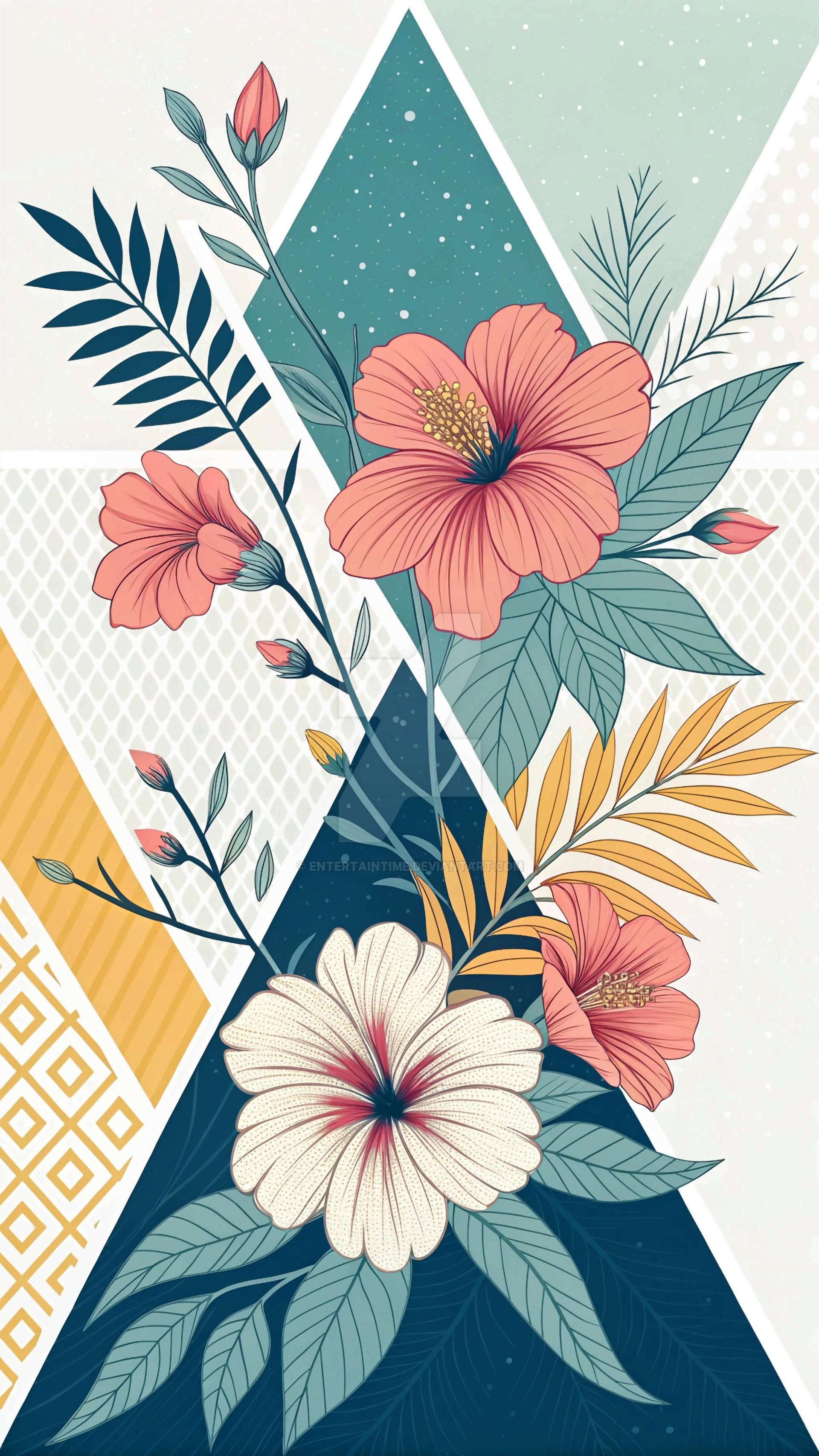Geometric Flowere Geometric shapes with flowers Flowers by EntertainTime on DeviantArt