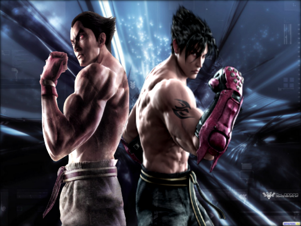 Download wallpaper Tekken, Jin Kazama, Kazuya Mishima, fighters