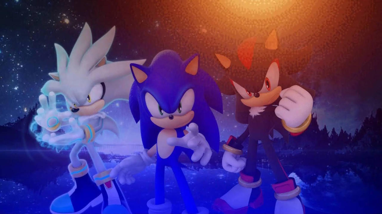 Sonic, Shadow And Silver Galaxy Wallpaper by LouiseRubyMax on DeviantArt