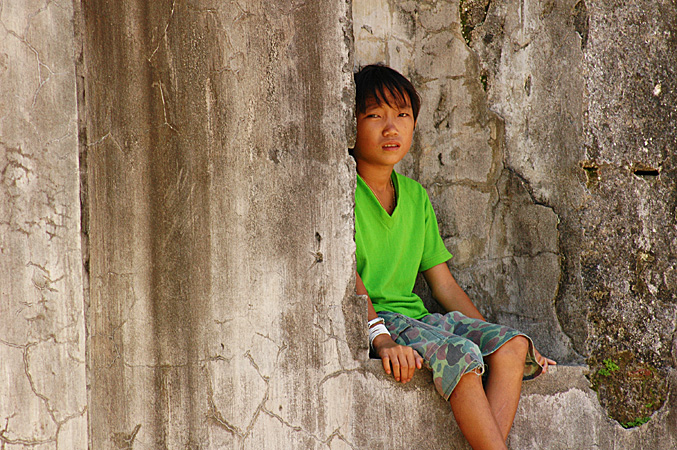 boy in green