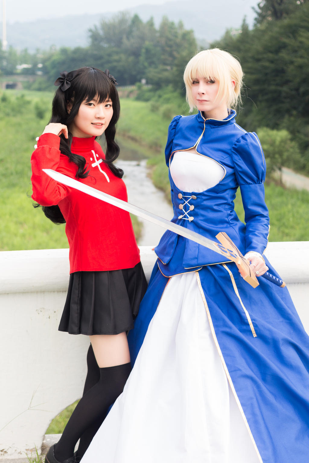 Saber Vs Rin Fate/Stay - Saber and Rin by busanpanda on DeviantArt