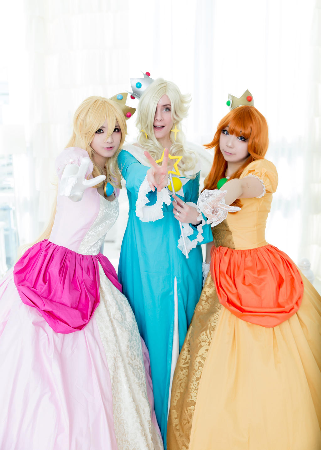 princess peach daisy and rosalina dress up Adult Princess Rosalina Daisy Peach Costume Women Cosplay Party Anime Halloween Masquerade Dress Up Girls Kids Queen Fancy Dress