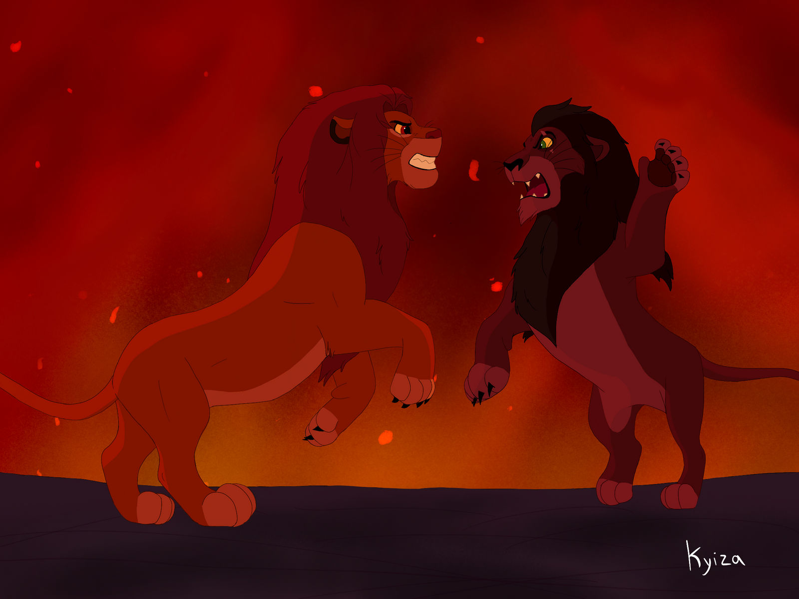 Simba vs Scar by Kyiza on DeviantArt