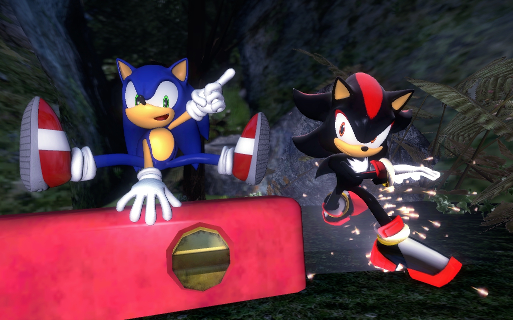 Sonic and Shadow Spilt Fusion Render by Nibroc-Rock on DeviantArt