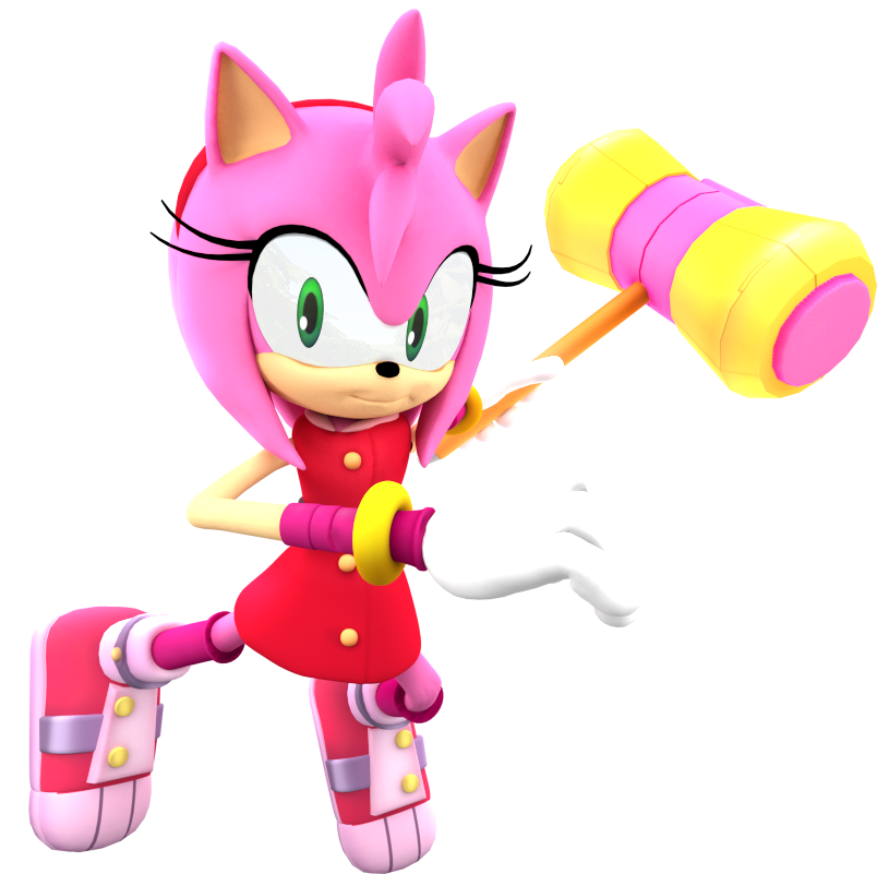 Amy Rose Render by bandicootbrawl96 on DeviantArt