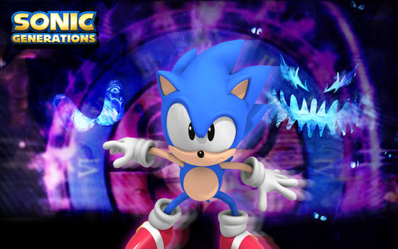 Classic Sonic VS Time Wallpaper