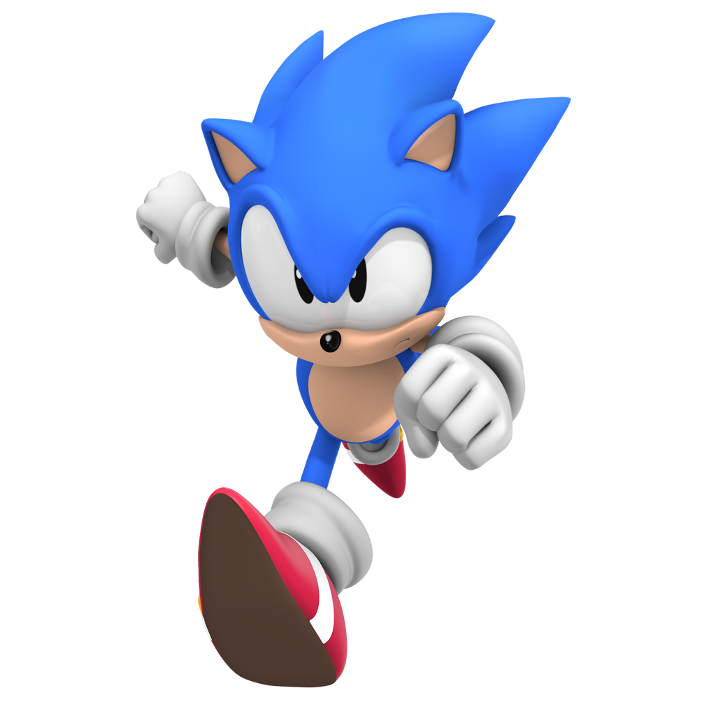Classic Sonic The Hedgehog, Render WttP1/4 by Nibroc-Rock on DeviantArt