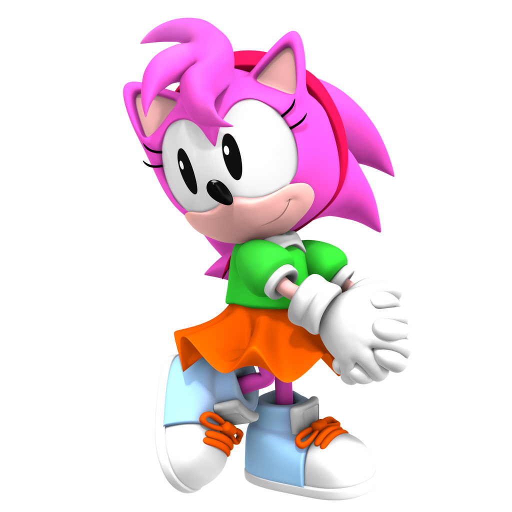 Classic Sonic and Classic Amy Render 2022 by bandicootbrawl96 on DeviantArt