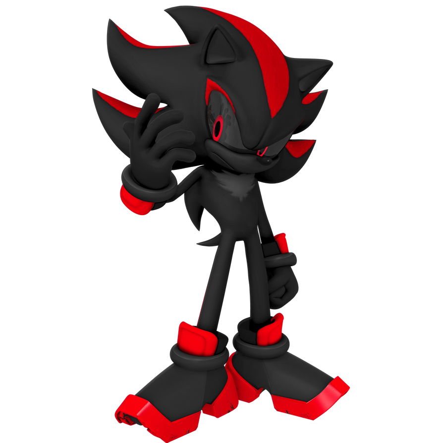 Shadow Raaaaaaar Shadow (Red Highlights Only) Render by Nibroc-Rock on DeviantArt