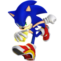 Sonic with them Soap Shoes.