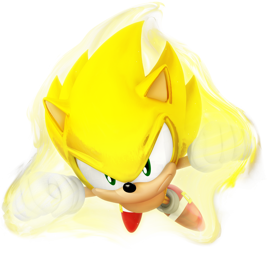 Classic Hyper Sonic render(No Aura) by NonToxicSonicFan on DeviantArt