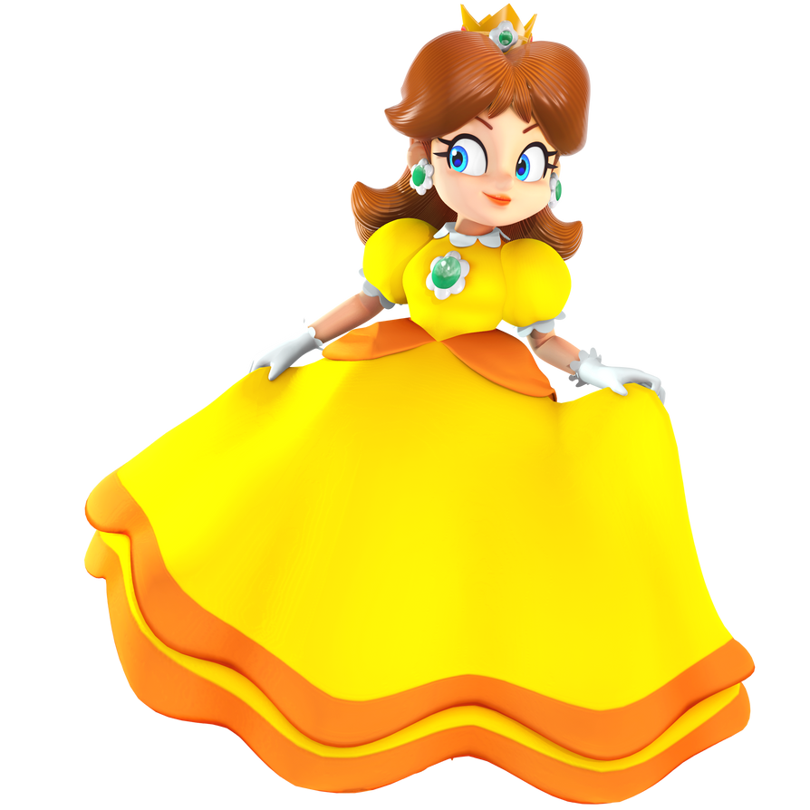 Princess Daisy Second Render by Nibroc-Rock on DeviantArt