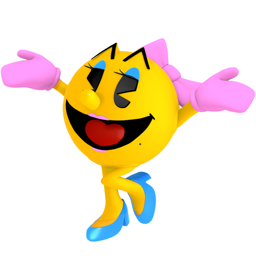 Ms Pac Man, 2010s styled Render by Nibroc-Rock on DeviantArt