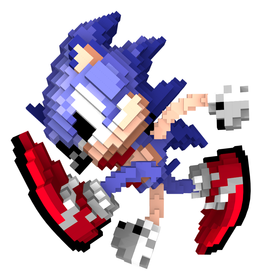 Pixel Sonic Adventure Pose by Nibroc-Rock on DeviantArt