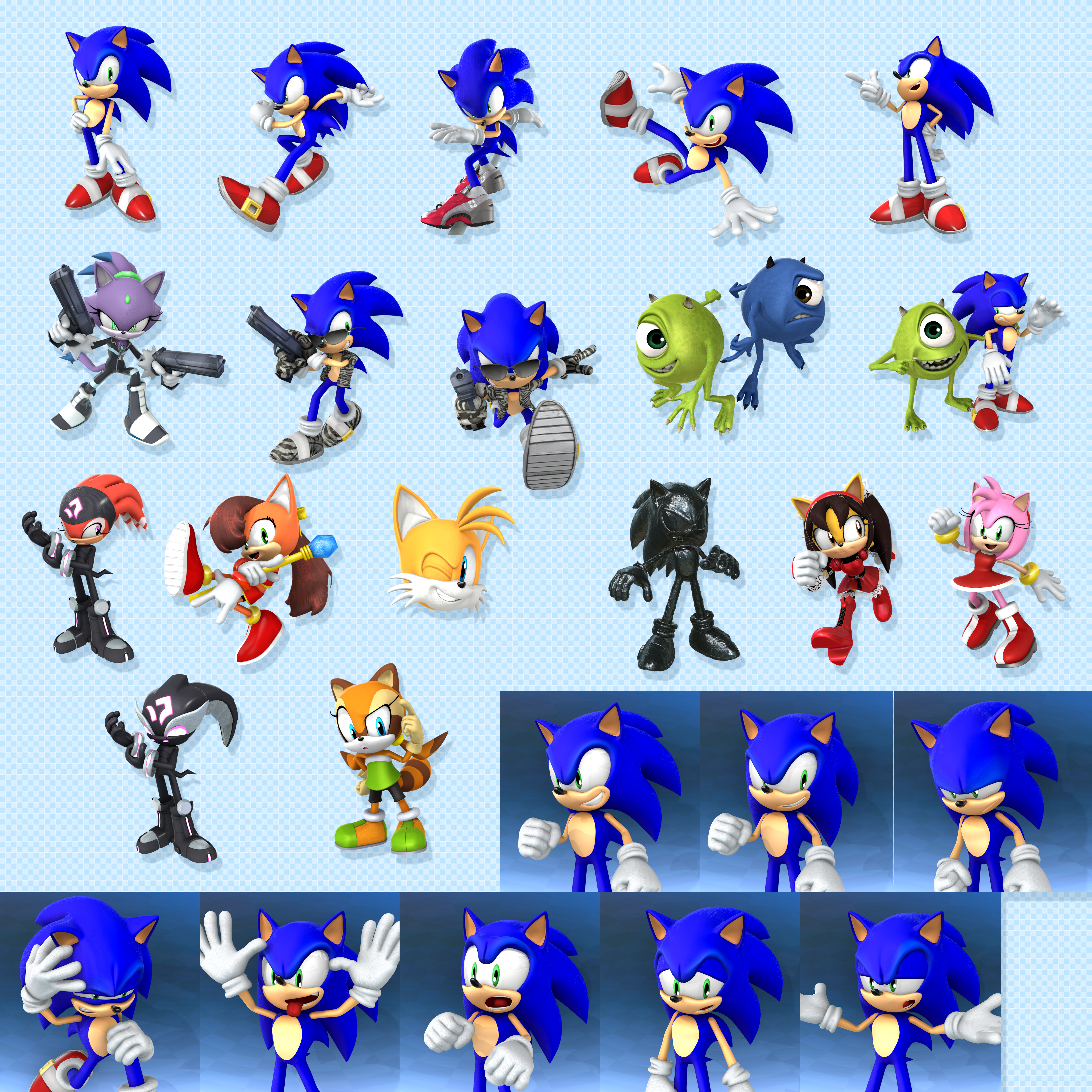 Classic Sonic Advance Pose by FinnAkira on deviantART