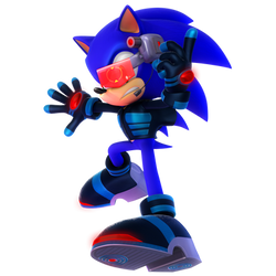 Stealth Suit Sonic Render