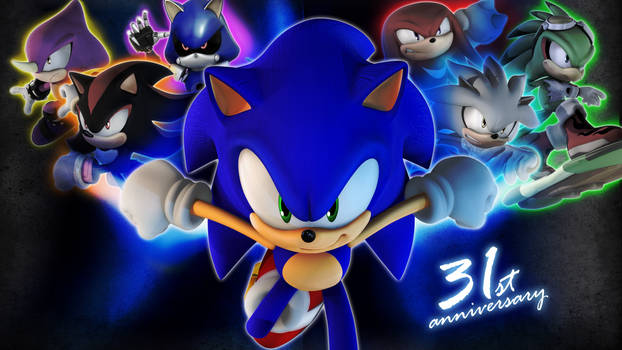 Sonic 31st Anniversary Wallpaper