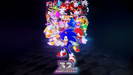 Sonic 32nd Anniversary Wallpaper