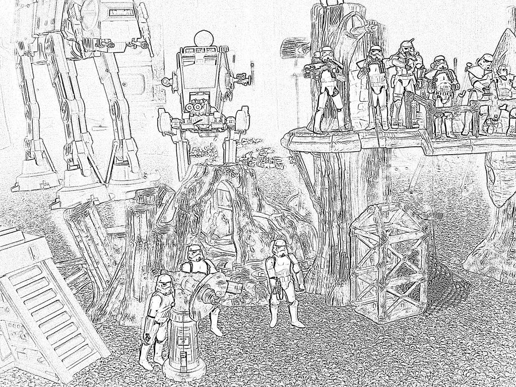 Endo R Drawing star wars endor by willartmaster on DeviantArt