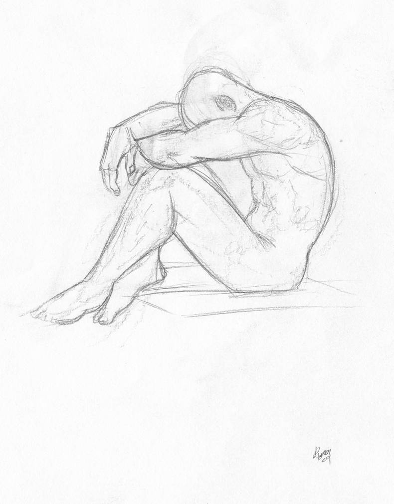 man sitting life drawing by ducttapequeen on DeviantArt