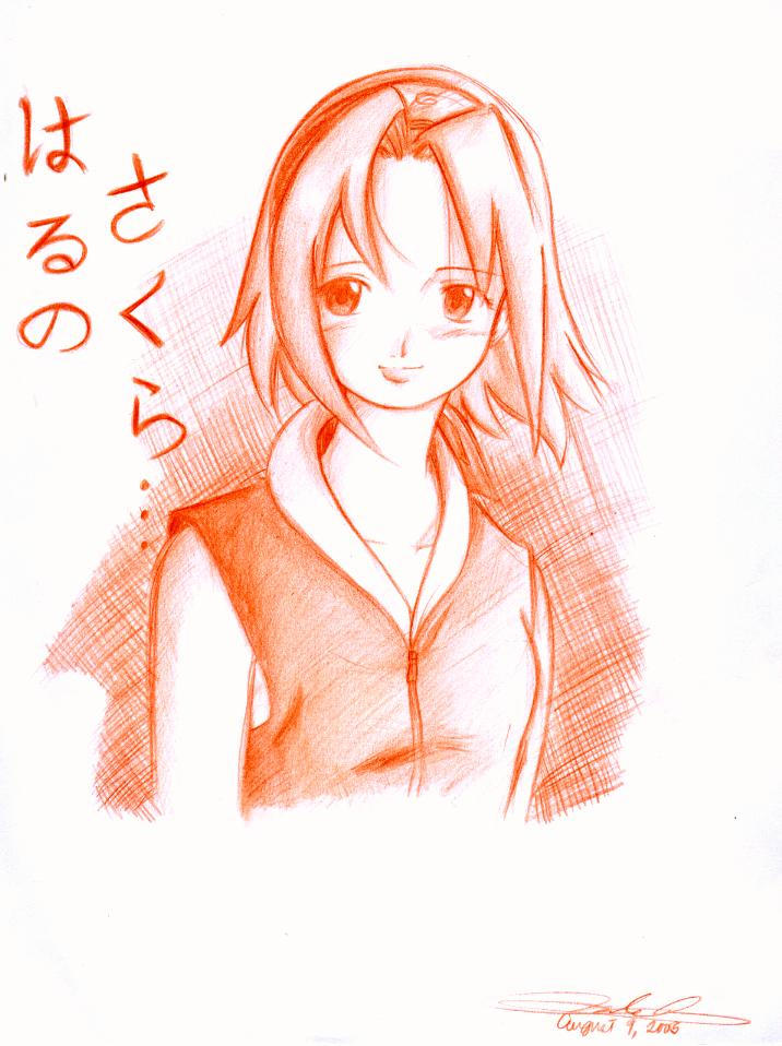 Naruto- Haruno Sakura Sketch by mingming07 on DeviantArt