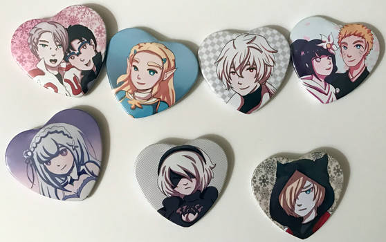 Various Heart Buttons