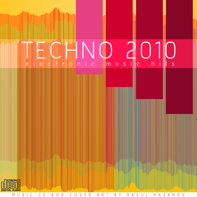 Music CD Box Cover Art-Techno