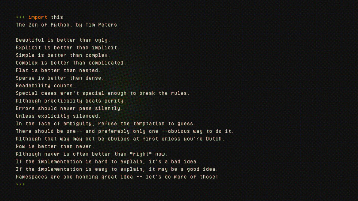 The Zen of Python (Wallpaper) by aquelamariene on DeviantArt