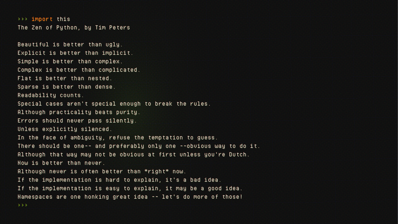 The Zen of Python (Wallpaper) by aquelamariene on DeviantArt