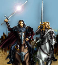 Aragorn and Eomer to battle