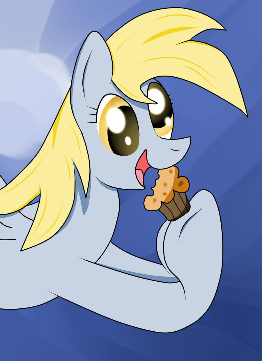 Derpy Hooves loves her muffin