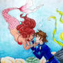 Red Crackle/Carmen x Gray- Mermaid AU