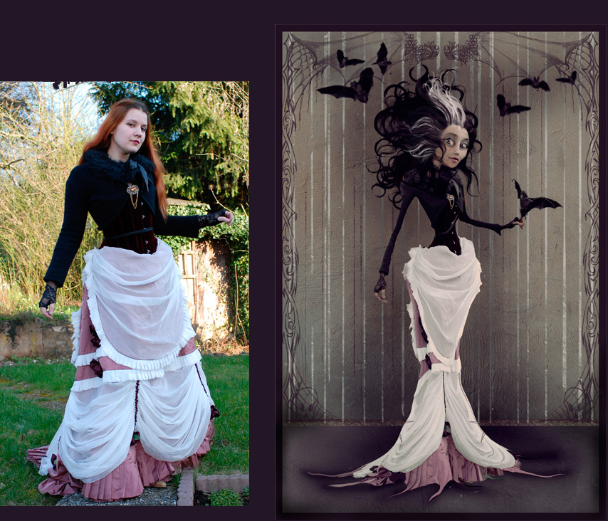 Burtonesque before and after by jamie-valentina on DeviantArt