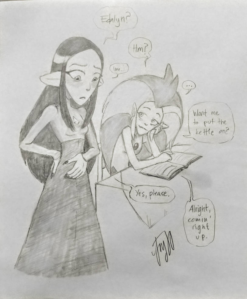 Eda and Lilith in Class by AdrianaPendleton on DeviantArt