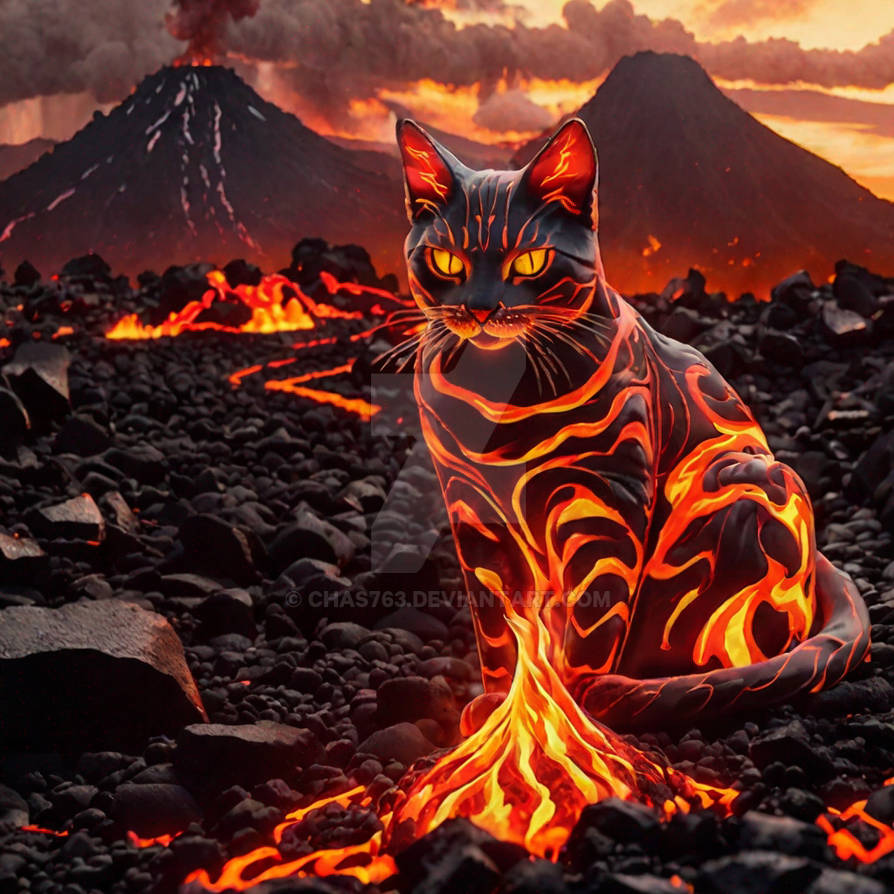 Fire Cat Running Fire Cat by Chas763 on DeviantArt
