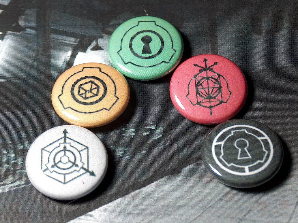 SCP Object Class Pin-On Punk Buttons - Set of 5 by MrCadavero on DeviantArt