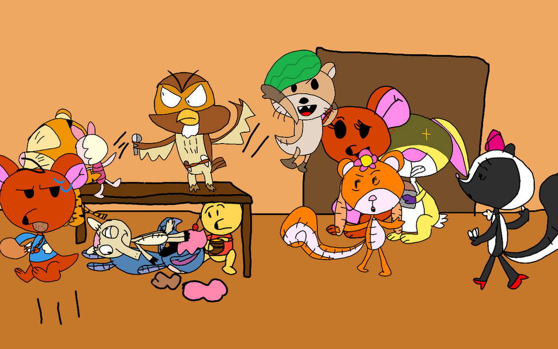 Hamlet Rabbit Inherits Resturants Meanwhile at Rabbit's House at dinner time by Braixenofficial on DeviantArt