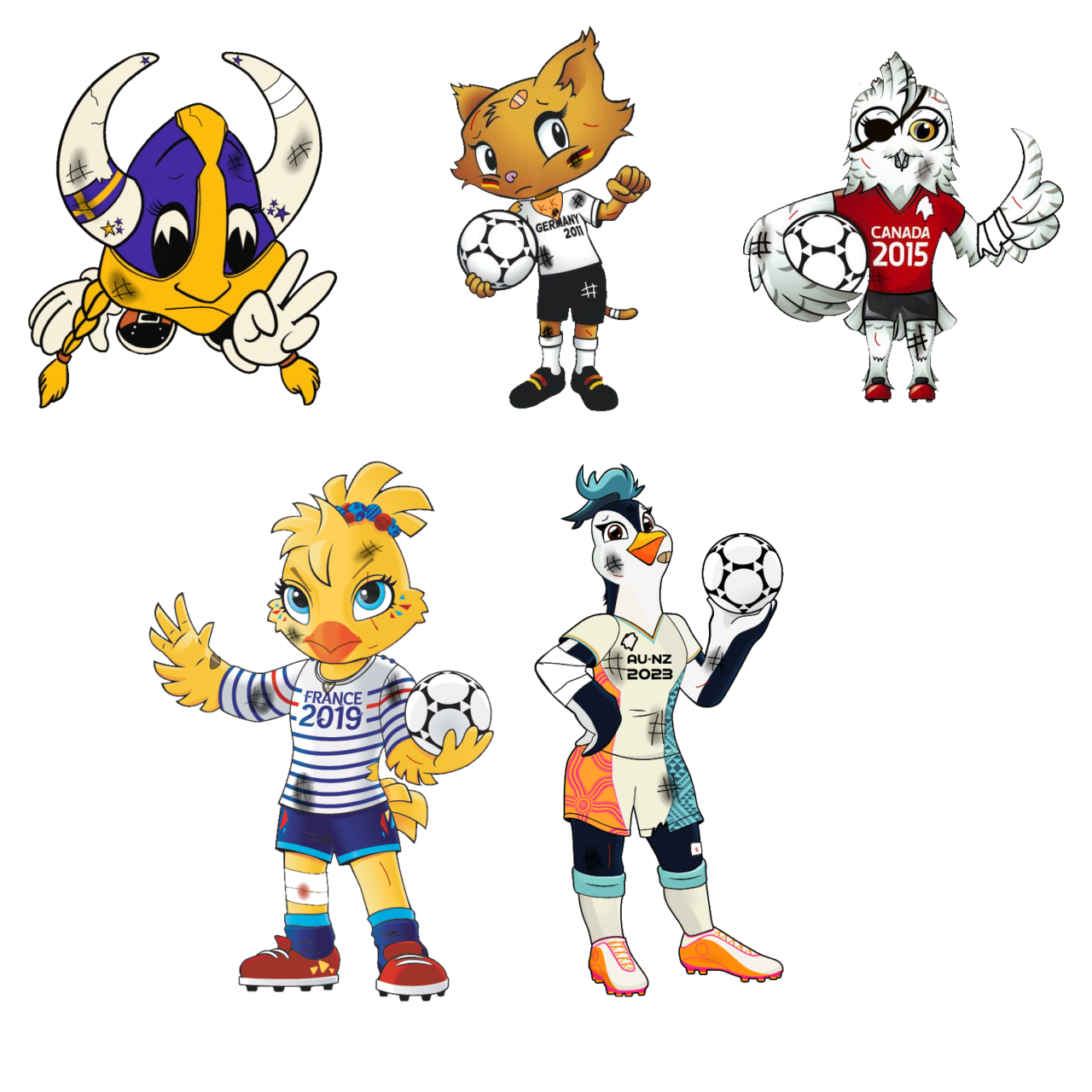 LWP x MV:Women's world cup mascots (survivors) by Braixenofficial on ...