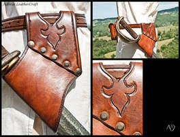 Larp Sword Holster Reddish Brown Version